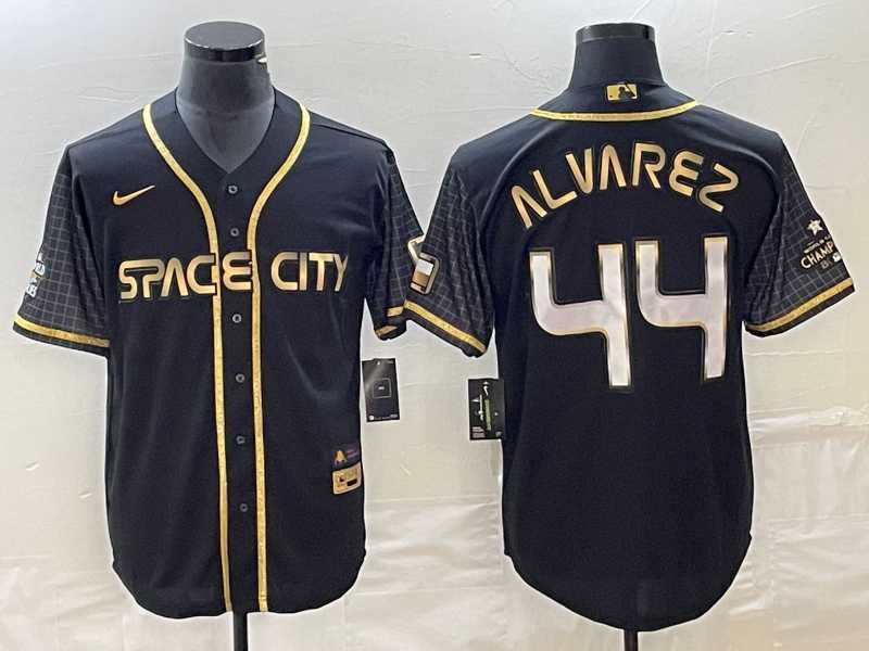 Men's Houston Astros #44 Yordan Alvarez Black City Connect Cool Base Stitched Baseball Jersey,We sell and wholesale Men's Houston Astros #44 Yordan Alvarez Black City Connect Cool Base Stitched Baseball Jersey on line form chian!